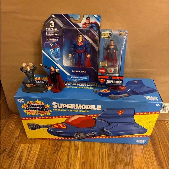 DC Comics Other - DC Comics Superman Toys Bundle Spin Master Action Figure Super Powers Vehicle.